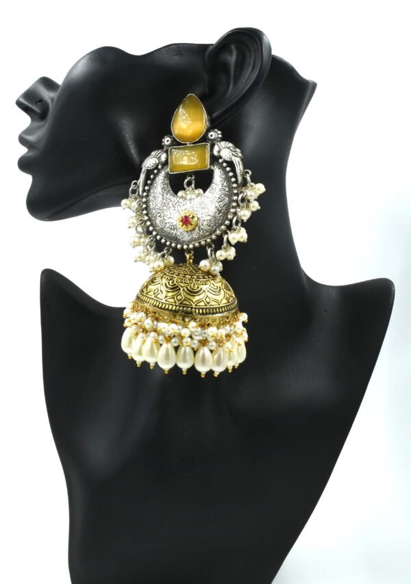 Exquisite Long Oxidized Earrings for Women – Intricate Ethnic Jewelry for Casual and Festive Wear - Image 8