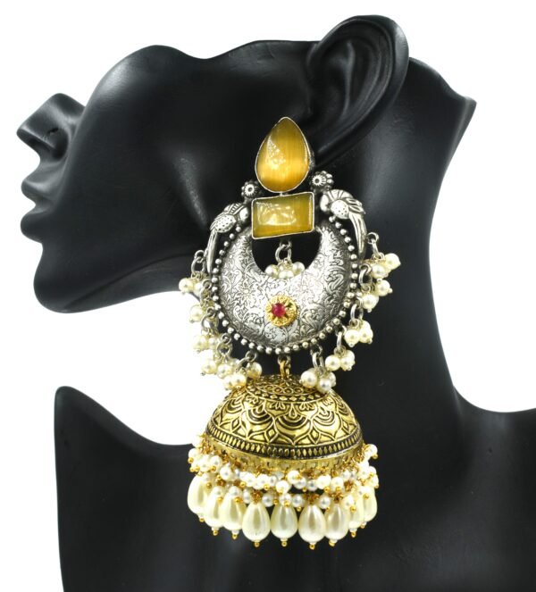 Exquisite Long Oxidized Earrings for Women – Intricate Ethnic Jewelry for Casual and Festive Wear - Image 9