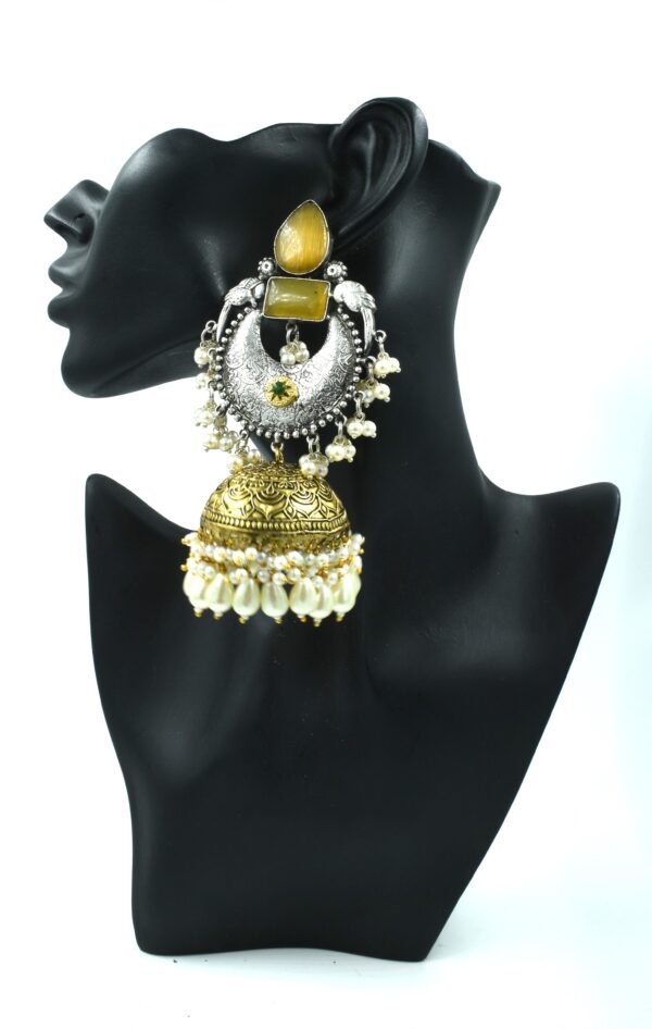 Exquisite Long Oxidized Earrings for Women – Intricate Ethnic Jewelry for Casual and Festive Wear - Image 4