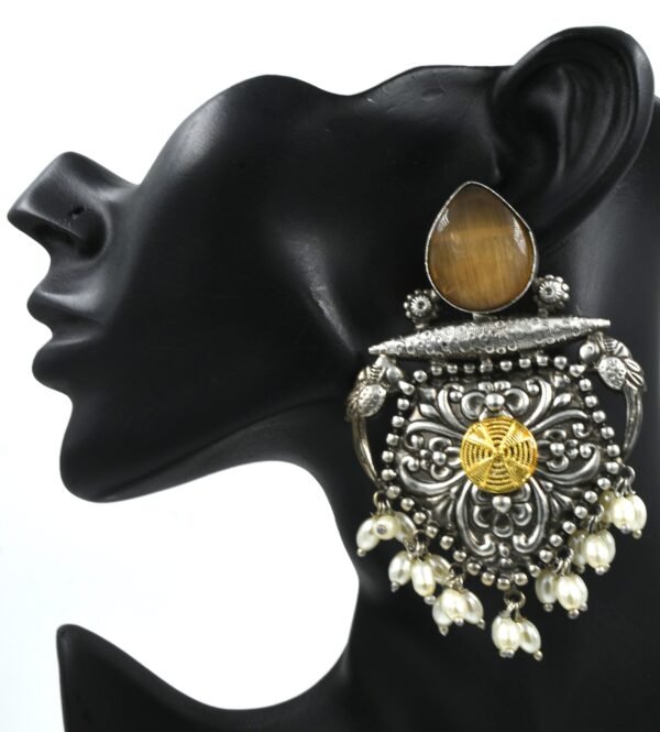 Exquisite Long Oxidized Earrings for Women – Intricate Ethnic Jewelry for Casual and Festive Wear - Image 8