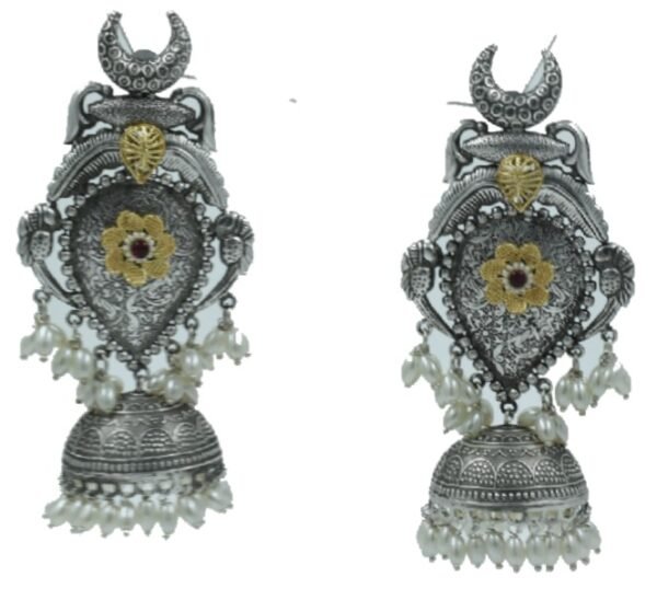 Exquisite Long Oxidized Earrings for Women – Intricate Ethnic Jewelry for Casual and Festive Wear