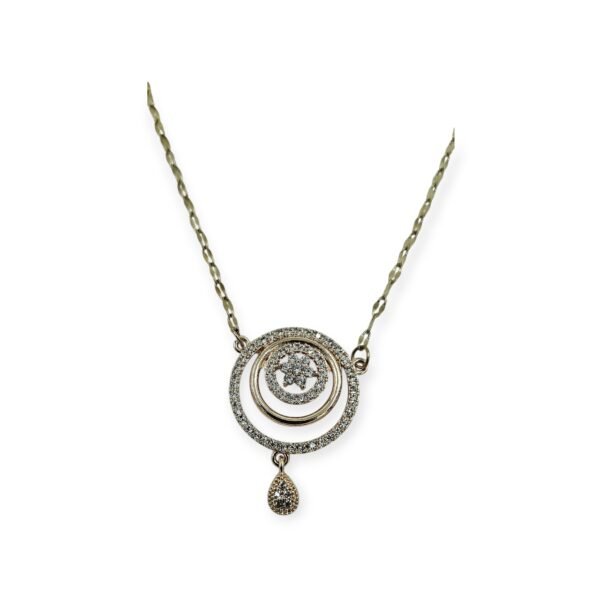 Elegant Rose Gold Necklace with Crystal Embellishment