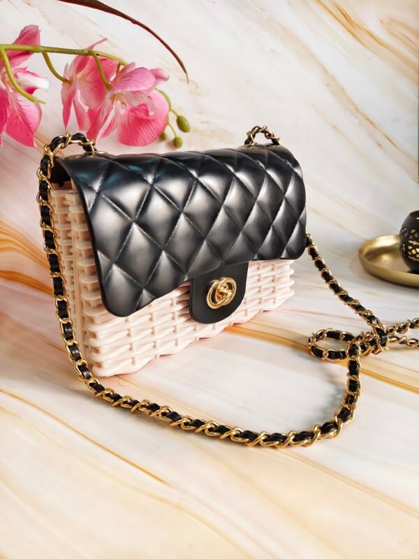 Stylish Silicone Basket Handbag with Sling Chain – Durable and Lightweight Tote for Women and Teens - Image 8