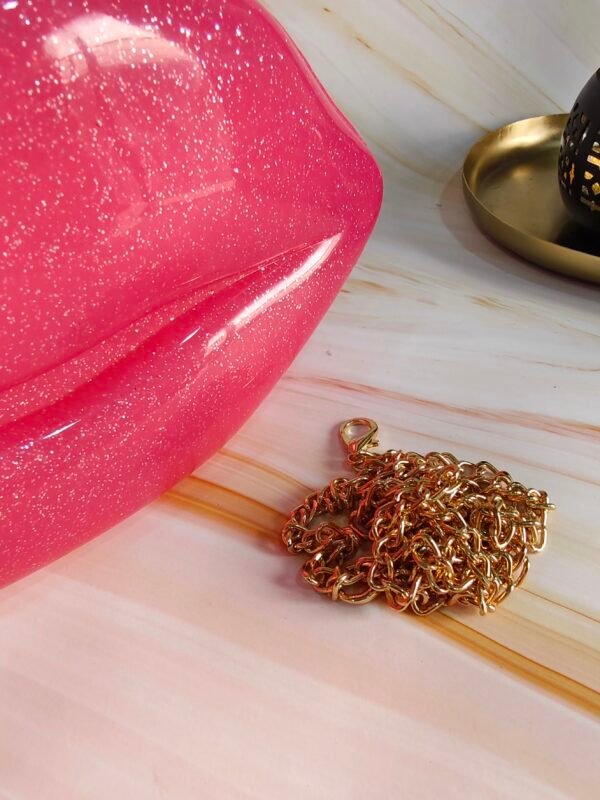 Silicone Lips Shaped Hand Purse with Sling Chain – Fun & Trendy Clutch for Parties, Evening Events, and Casual Outings – Unique Lip Design Handbag for Women - Image 9