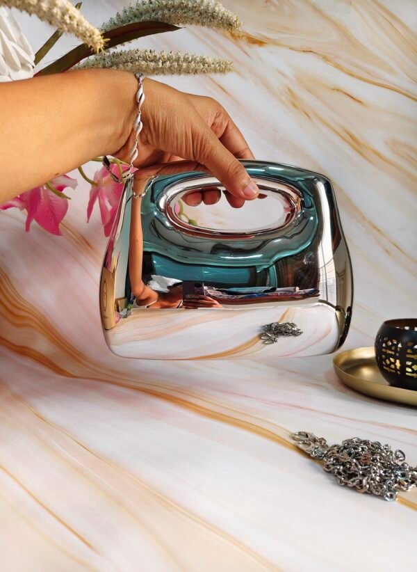 Designer Acrylic Handbag - Elegant Evening Bag & Party Clutch - Perfect for Weddings, Cocktail Parties & Special Occasions - Image 3