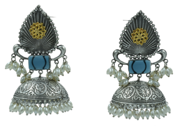 Exquisite Long Oxidized Earrings for Women – Intricate Ethnic Jewelry for Casual and Festive Wear