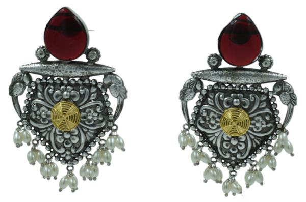 Exquisite Long Oxidized Earrings for Women – Intricate Ethnic Jewelry for Casual and Festive Wear
