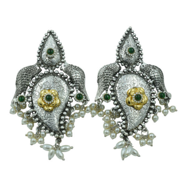 Exquisite Long Oxidized Earrings for Women – Intricate Ethnic Jewelry for Casual and Festive Wear