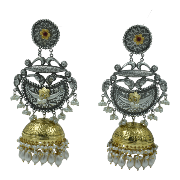 Exquisite Long Oxidized Earrings for Women – Intricate Ethnic Jewelry for Casual and Festive Wear