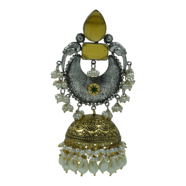 Exquisite Long Oxidized Earrings for Women – Intricate Ethnic Jewelry for Casual and Festive Wear - Image 2