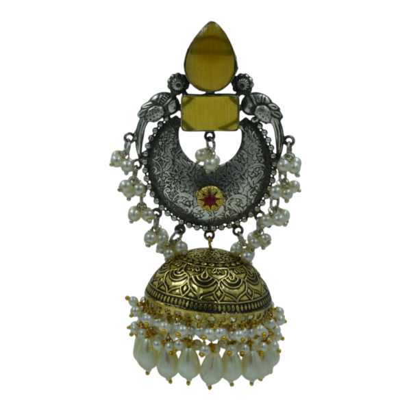 Exquisite Long Oxidized Earrings for Women – Intricate Ethnic Jewelry for Casual and Festive Wear - Image 6