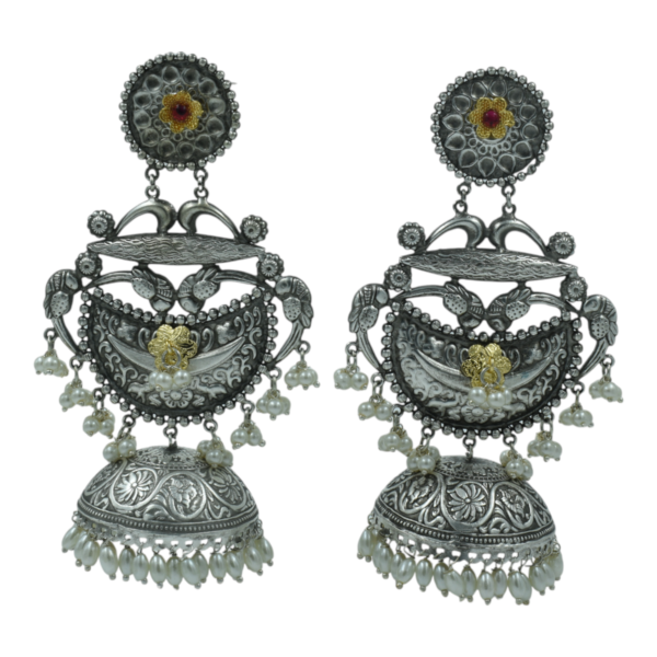 Exquisite Long Oxidized Earrings for Women – Intricate Ethnic Jewelry for Casual and Festive Wear