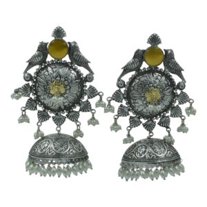 Exquisite Long Oxidized Earrings for Women – Intricate Ethnic Jewelry for Casual and Festive Wear