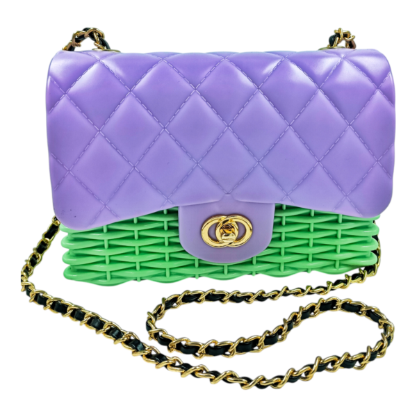 Stylish Silicone Basket Handbag with Sling Chain – Durable and Lightweight Tote for Women and Teens
