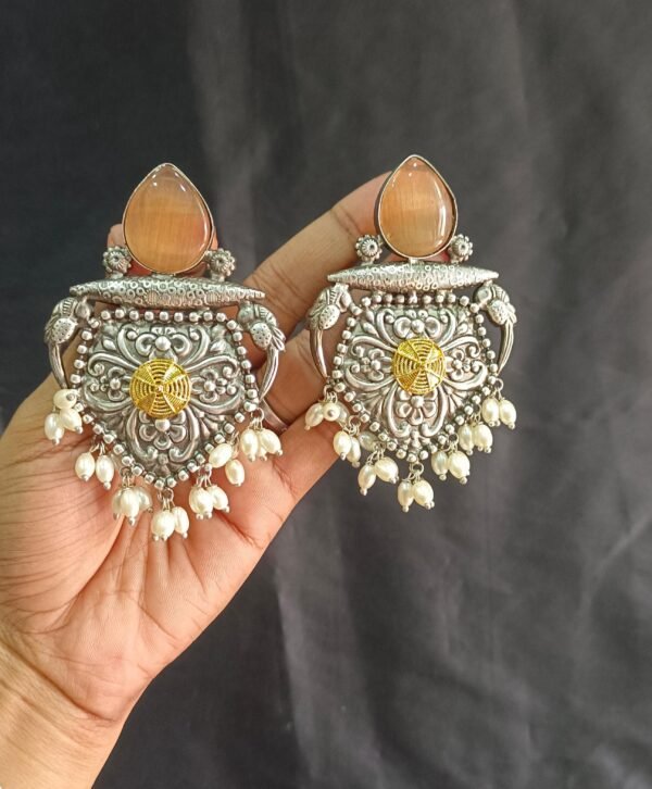 Exquisite Long Oxidized Earrings for Women – Intricate Ethnic Jewelry for Casual and Festive Wear - Image 7