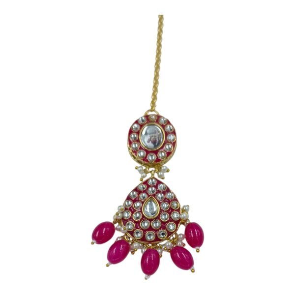 Elevate Your Bridal Look with Our Meenakari Polki Necklace Set - Image 9