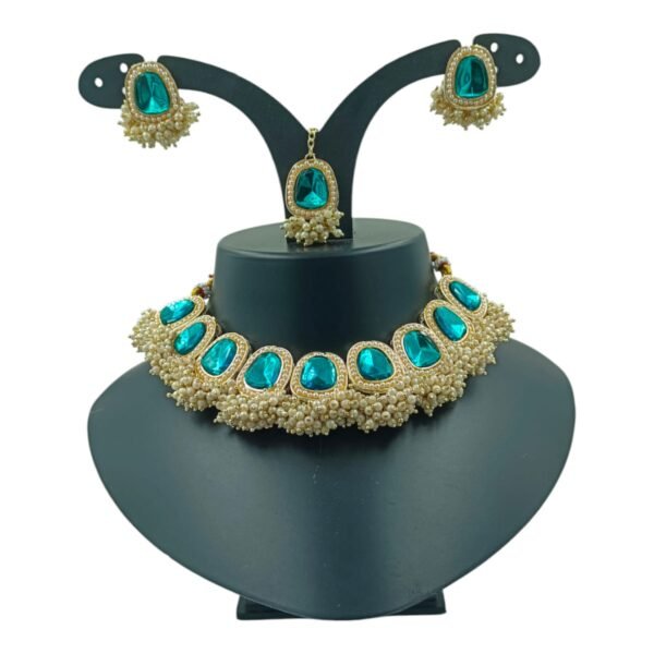 Discover Elegance: Beautiful Polki Choker Necklace Set