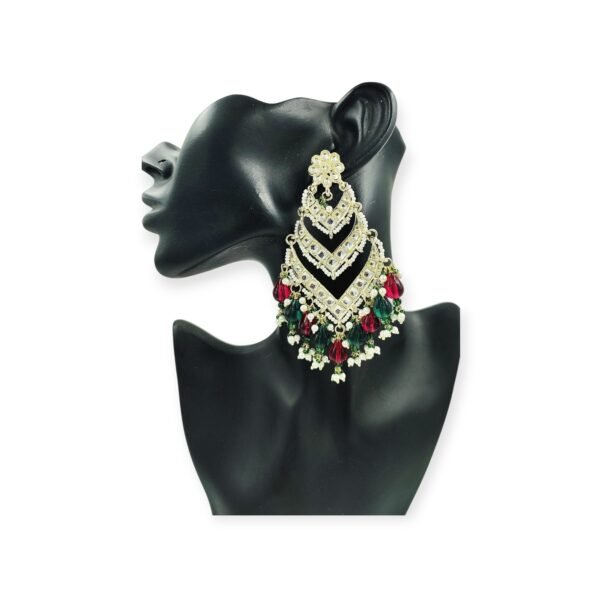Elevate Your Style with Layered Kundan Chandbali Earrings
