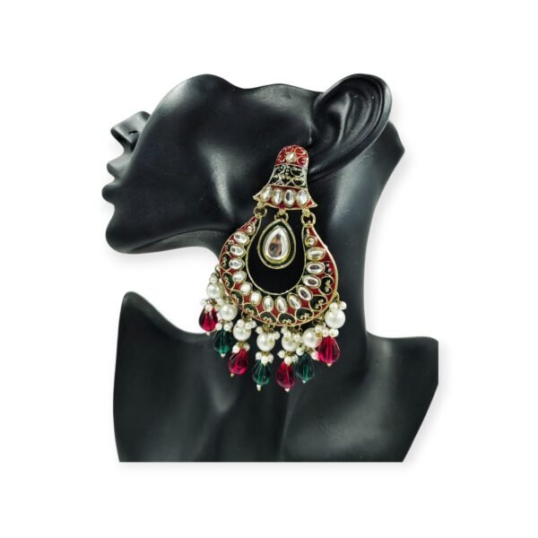 Elegant Colorful Meenakari Kundan Earrings: A Touch of Glamour