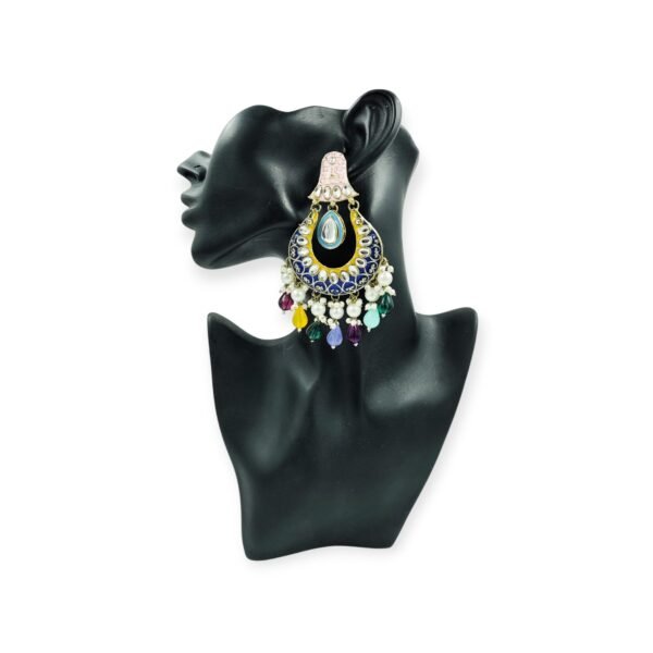 Elegant Colorful Meenakari Kundan Earrings: A Touch of Glamour - Image 8