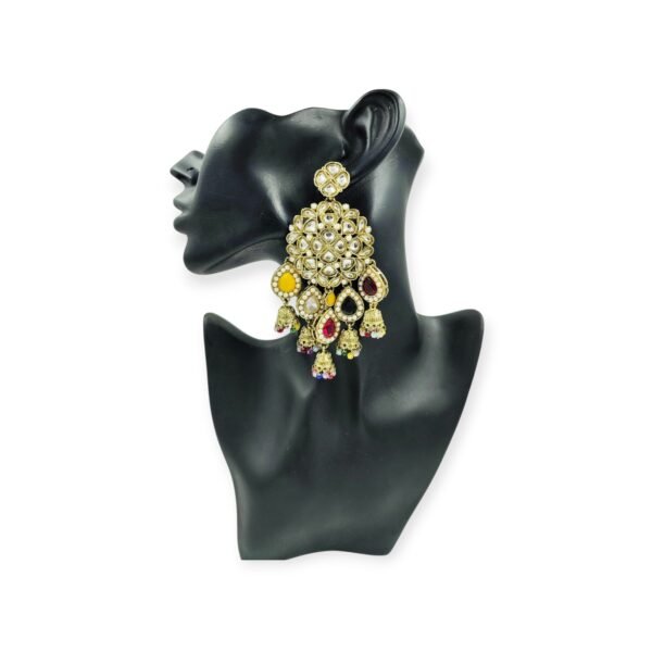 Elevate Your Style with Heavy Kundan Chandbali Earrings - Image 2