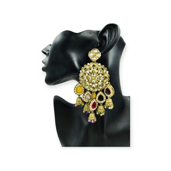 Elevate Your Style with Heavy Kundan Chandbali Earrings