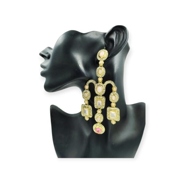 Stunning Layered Chandelier Earrings with Bright Crystal Accents