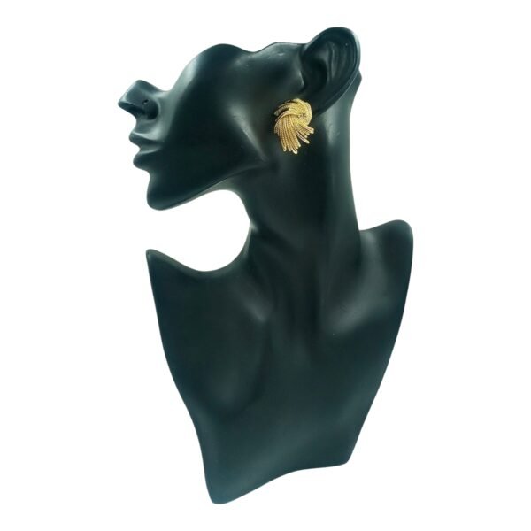 Elegant Golden Colored Anti-Tarnish Earrings - Image 2