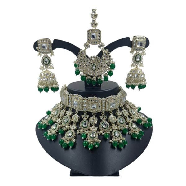 Elevate Your Look with Our Stunning Polki and Pearl Choker Set