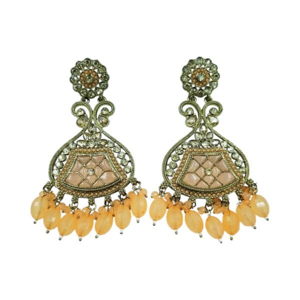 Elegance Redefined: The Long Kundan Crystal Chandbali - Image 8