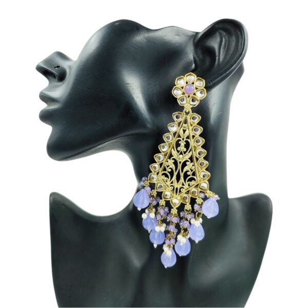 Elegance Redefined: The Long Kundan Crystal Chandbali