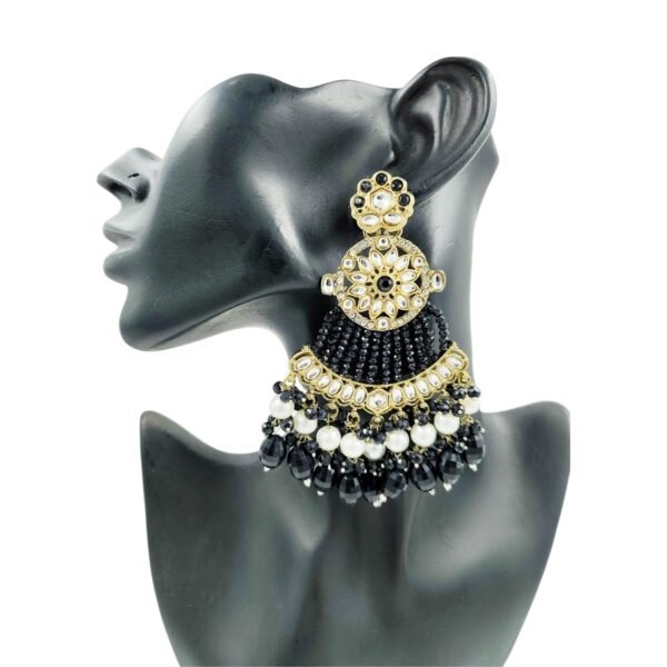 Discover the Elegance of Kundan Crystal Chandbali - Image 2