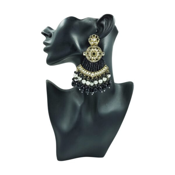 Discover the Elegance of Kundan Crystal Chandbali - Image 3