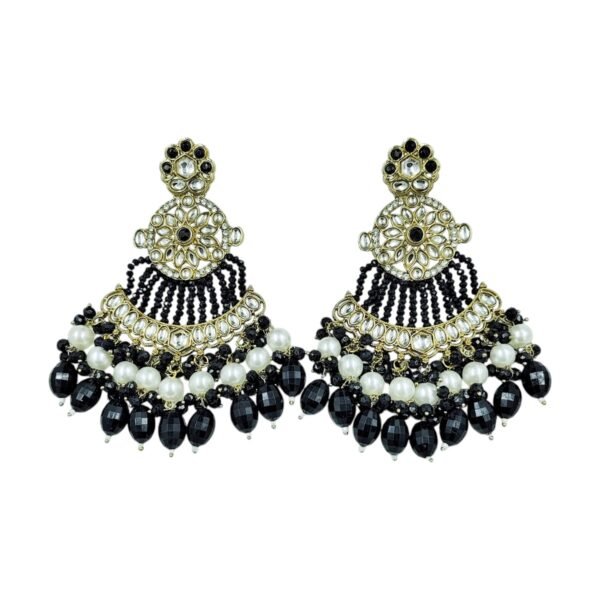 Discover the Elegance of Kundan Crystal Chandbali - Image 4