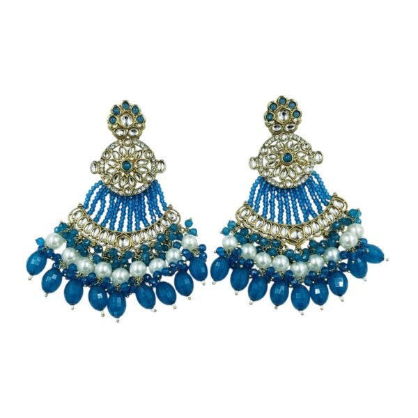 Discover the Elegance of Kundan Crystal Chandbali - Image 9