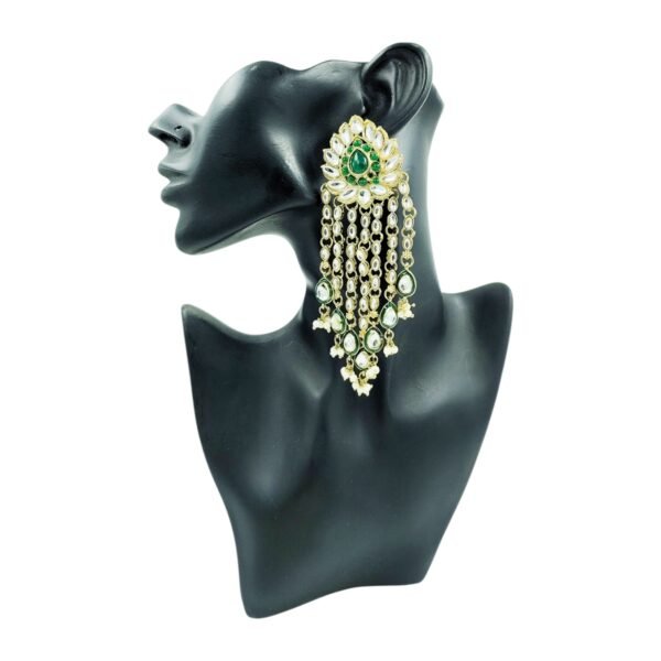 Elevate Your Style with Long Multi Strand Kundan Earrings - Image 7