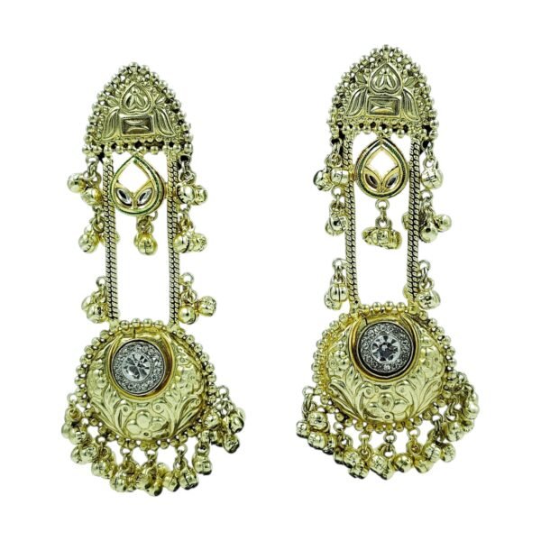 Elevate Your Look with Our Long Elegant Oxidised Earring Set - Image 3