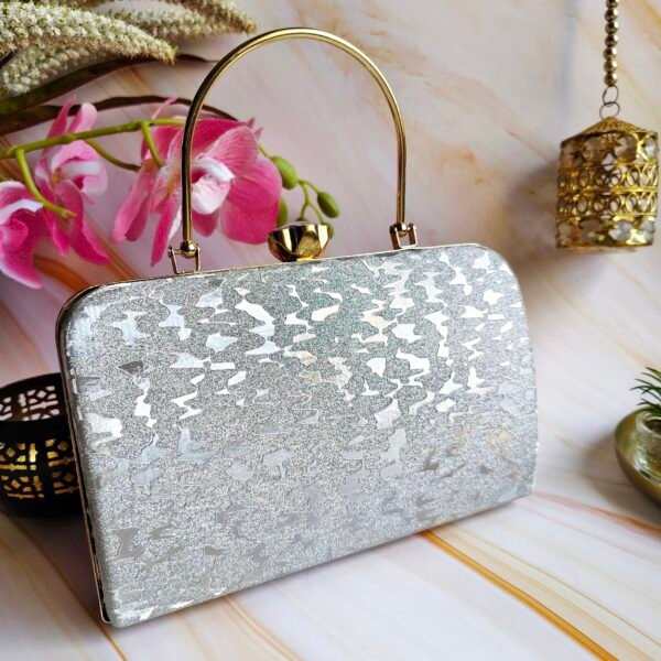 Elevate Your Evening Look with Our Beautiful Shiny Bridal Clutch - Image 2