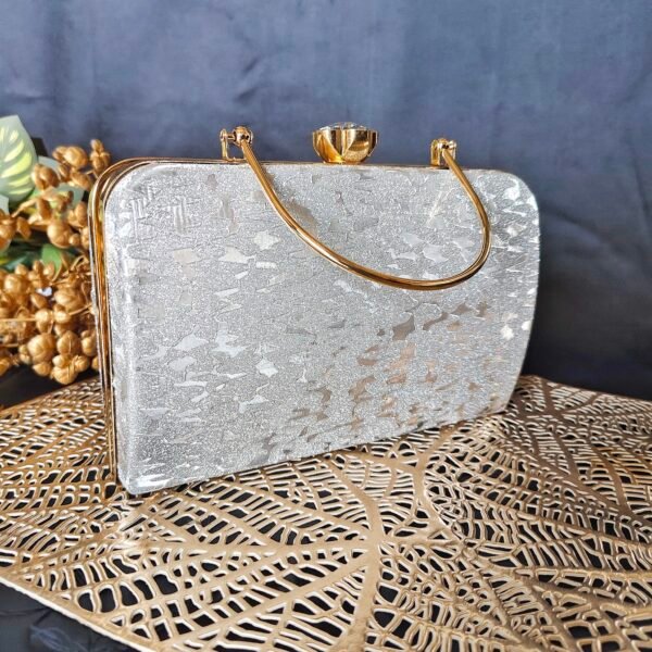 Elevate Your Evening Look with Our Beautiful Shiny Bridal Clutch - Image 4