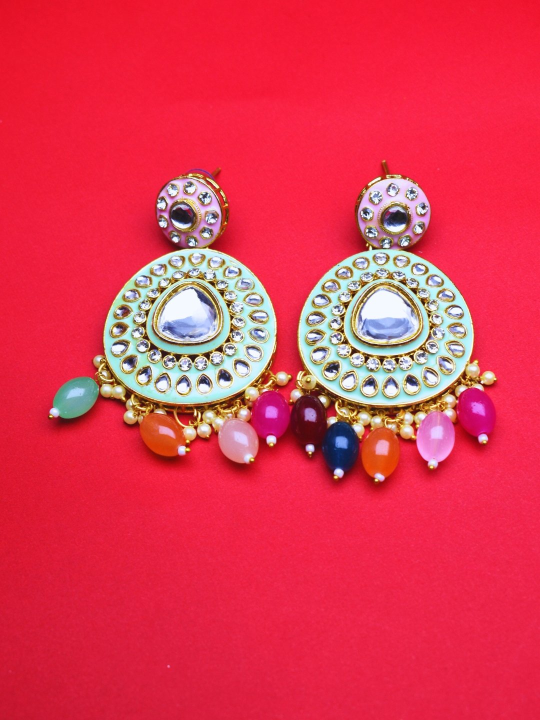 Elegant Meenakari Kundan Choker with Matching Earrings and Mangtika - Image 5