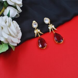 Beautiful Handmade Long Gold Plated Kashmiri Earring Embellished with Ghungroo