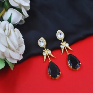 Beautiful Handmade Long Gold Plated Kashmiri Earring Embellished with Ghungroo