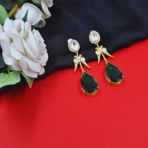 Beautiful Handmade Long Gold Plated Kashmiri Earring Embellished with Ghungroo